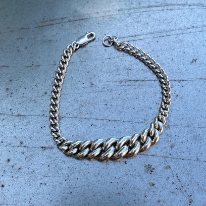 Graduated 925 Sterling Silver Bracelet.