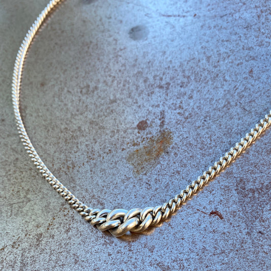 Graduated 925 Solid Sterling Silver Drop Chain Necklace.